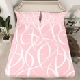 thumbnail image 2 of Erosebridal Stripes Sheet Set Twin, Pink Abstract Bedding Sets Twin Size, Geometric Decor, 3pcs, 2 of 7