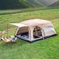 thumbnail image 4 of Tente Familiale de Camping Imperméable Installation Facile Séparateur de Pièce Tente Familiale Tente Tente Protégée UV Tente de Camping Extérieure Grande Tente Verte, 4 of 9