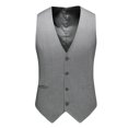thumbnail image 1 of Mens Basic Business Waist Coat Casual Sleeveless Work Blazer Formal Suit Vest for Prom Wedding, 1 of 4