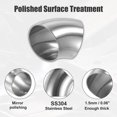 thumbnail image 4 of Unique Bargains 4 Pcs OD 2.5 Inch 45 Degree SS304 Stainless Steel Exhaust Elbow Pipe for Car Modified Exhaust System, 4 of 7
