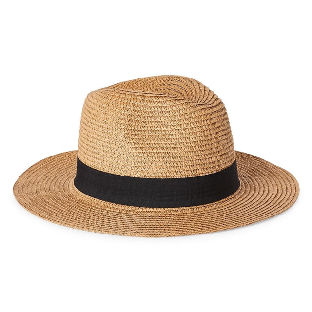 Time and Tru Women's Straw Panama Hat