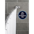thumbnail image 3 of Mainstays Smart Rods Rustproof Adjustable Curved Shower Curtain Rod, Tension or Wall Mount, 50 - 72 in., Brushed Nickel, 3 of 8