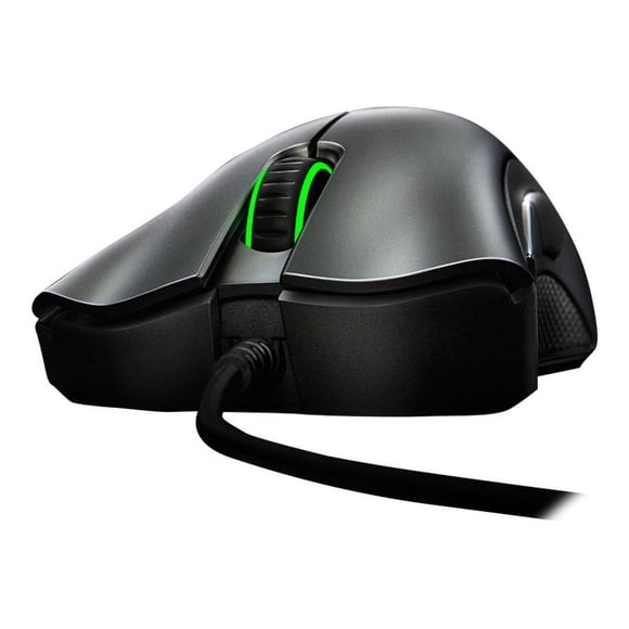 Razer DeathAdder Souris de Jeu Essentielle : Capteur Optique 6400 DPI - Éclairage RVB Chroma - 5 Boutons Programmables - Interrupteurs Mécaniques - Poignées Latérales en Caoutchouc - Blanc