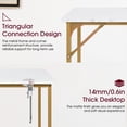 thumbnail image 4 of BestOffice Computer Desk, Home Writing Study Table Modern Simple Style PC, Metal Frame for Home Office, Gold, 4 of 7