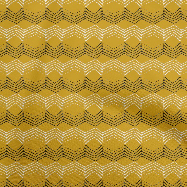 oneOone Velvet Yellow Fabric Block Craft Projects Decor Fabric Printed By The Yard 58 Inch Wide