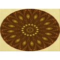 thumbnail image 1 of Ahgly Company Tapis de Zone Rectangulaire Transitionnel Rouge Bordeaux pour Intérieur, Lavable à la Machine, 3 Pieds x 5 Pieds, 1 of 7