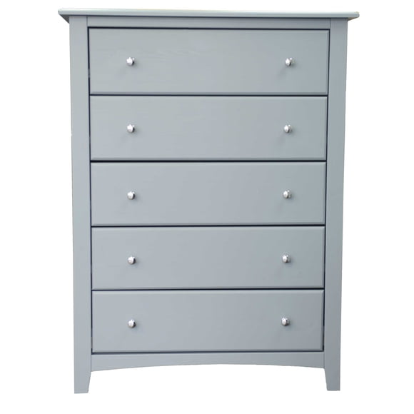 Solid Wood Five Drawer Chest