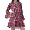 thumbnail image 3 of Moomaya Robes de Plage Imprimées Femmes Robe Aguichant Robes Mini Brodées pour Femmes, 3 of 4