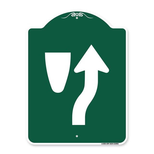Panneau de la Série Designer 18 x 24 Po - Ne Reste Droit Qu'avec le Graphique, Vert & Blanc