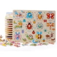 thumbnail image 1 of Early Learning Wooden Puzzle Board Wooden Jigsaw Puzzle Kid Toy Gift, 1 of 5