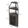 thumbnail image 4 of EDTara Corner Wine Cabinet with Removable Wine Rack, Wine Bar Cabinet with Barn Door and Adjustable Shelves, Industrial Wine Cabinet for Dining Room, Living Room,Kitchen, 4 of 8