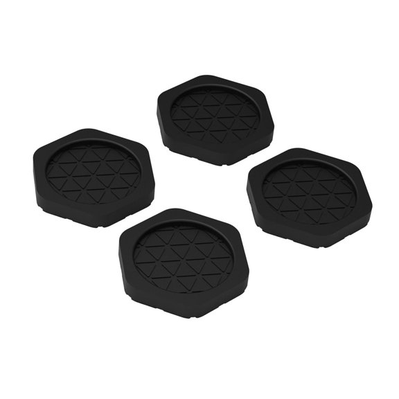 GROWTH TANK 4x Tampons Anti-Vibration pour Laveuse Universels pour Réfrigérateur Sécheuse Maison Hex Noir
