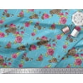 thumbnail image 3 of Soimoi Purple Cotton Duck Fabric Spiral & Stripe Geometric Printed Fabric 1 Yard 56 Inch Wide, 3 of 3
