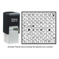 thumbnail image 1 of Printtoo Personalized Animals Theme Icons Rubber Stamp Self Inking Stamper 24 mm-Black, 1 of 6