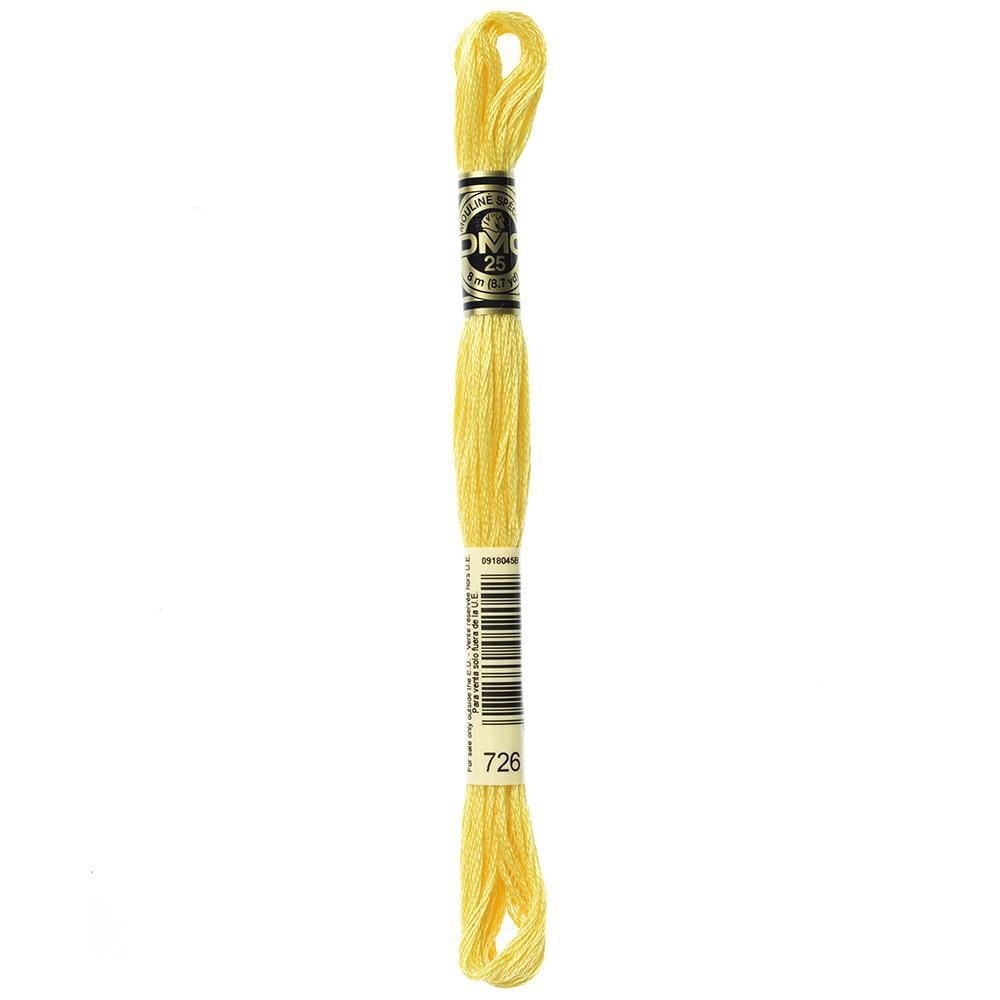 DMC coton 6 brins fil à broder 8 m (8.7 yd) jaune