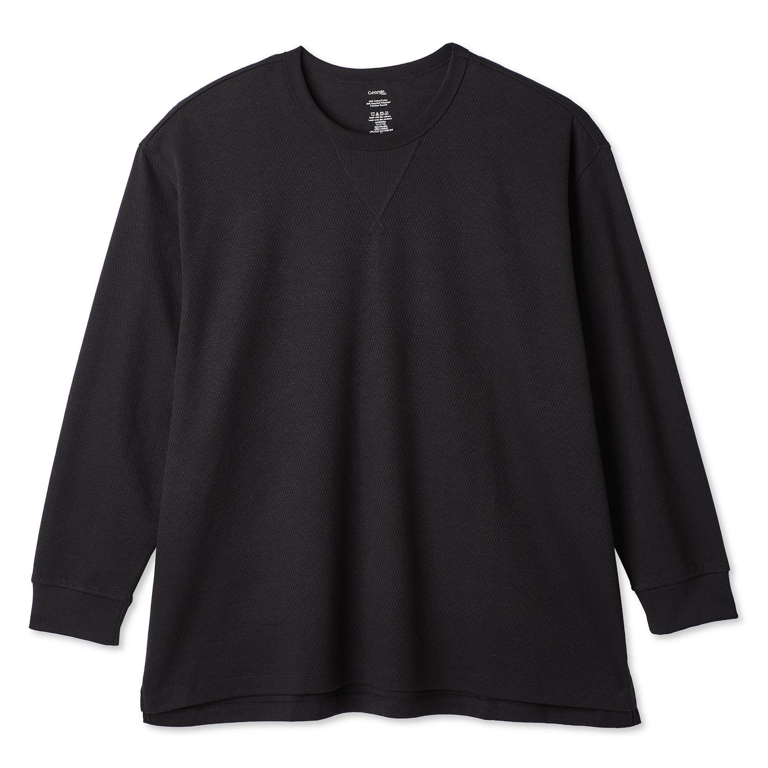 George Big Men's Long-Sleeve Textured T-Shirt
