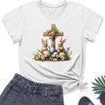 thumbnail image 4 of Weiqiqre Womens Shirts Happy Easter T Shirt Easter Bunny Shirt Cute Rabbit Graphic Tee Gift Spring Tees Tops, 4 of 4