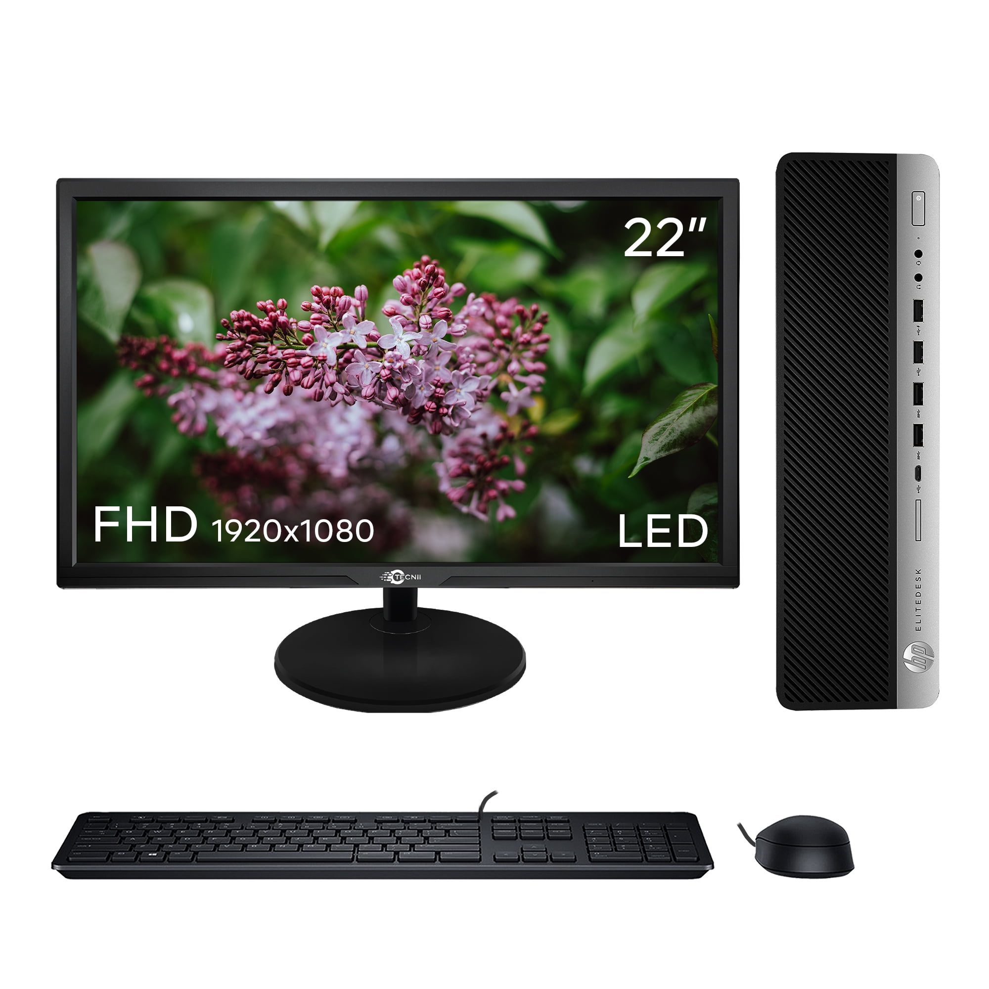 HP EliteDesk 800 G3 SFF Business PC, i5-6th Gen Upto 3.6GHz, 16GB DDR4 RAM, 500GB HDD, 22inch Monitor, Keyboard & Mouse, Windows 10 Pro(64bit)-Refurbished