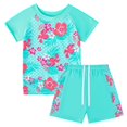 thumbnail image 3 of Girls Rash Guard 2-Piece Swimwear Fish Scale Pattern Swimwear Upf 50+ Uv for 4-12Y, 3 of 6