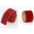 thumbnail image 3 of Aursykel Crushed Velvet Wired Ribbon for Gift Wrapping Christmas Tree Decoration and Craft Wreath Supplies with Snowflake Design 2.5 Inch Wide by 9.84ft Long Long Lasting Polyester, 3 of 8