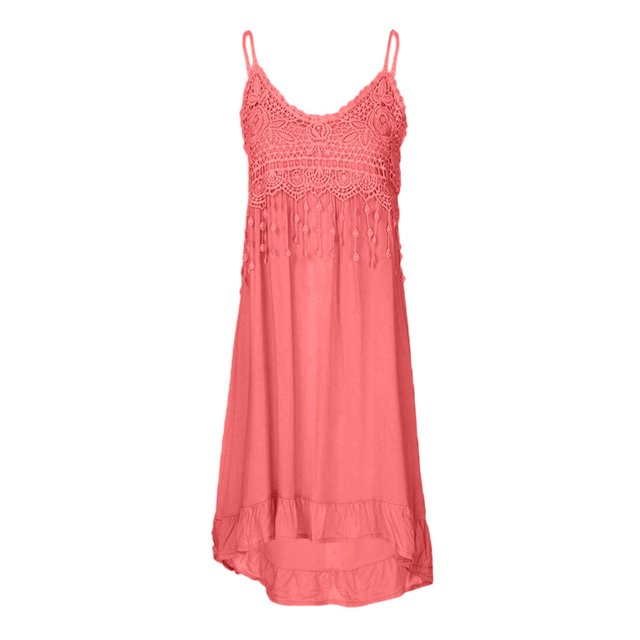 Robe à Manches Longues pour Femmes Mode Sans Manches Été à Franges Coton Robe Longue Mode Robe d'Été Longue Robe d'Été pour Femmes Robe d'Été pour Femmes avec Manches