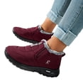 thumbnail image 1 of Dakaela Snow Boots Womens Waterproof Fleece Lined Winter Ankle Booties Lightweight Comfortable Slip on Outdoor Walking Shoes Red 7, 1 of 8