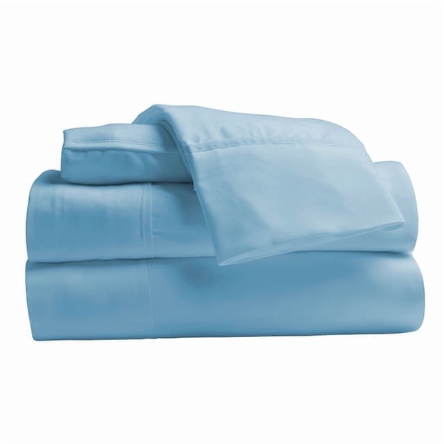 Comfy Bamboo World Series Ensemble de Draps en Microfibre 4 Pcs, Drap pour Lit Simple, Bleu