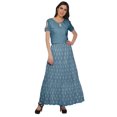 thumbnail image 3 of Moomaya Jupe Évasée avec Taille à Nouer Jupe Longue Imprimée Grande Taille Tenue d'Été, 3 of 6