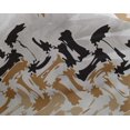 thumbnail image 5 of oneOone Georgette Viscose White Fabric Geometric Craft Projects Decor Fabric Printed By The Yard 42 Inch Wide-2V, 5 of 5