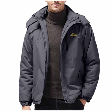 Amzcrzy Polyester Blouse en pour Homme Veste de Sport Extérieure Chaude pour Homme Veste à Capuche Coupe-Vent avec Veste en Molleton Combinaison de Ski pour Homme Veste Décontractée à Capuche à Manches Longues Blouson Bomber pour Homme Vestes pour Homme