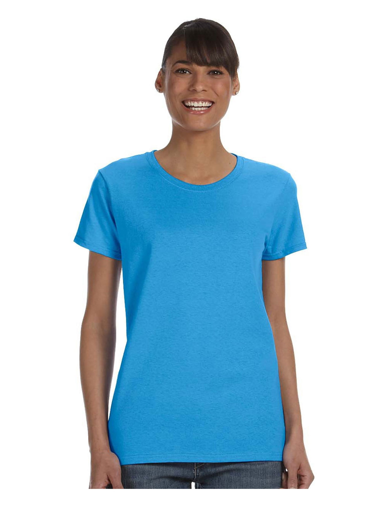 Gildan T-Shirt en Jersey de Confort à Col Épais avec Ruban pour Femmes, Style G5000L