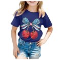 thumbnail image 1 of WEAIXIMIUNG T-Shirts Blancs pour Enfants Filles T-Shirt à Manches Courtes d'Été Col Rond T-Shirt Coupe Décontractée Basique, 1 of 4