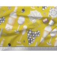 thumbnail image 2 of Soimoi Poly Georgette Fabric Grapes,Wine Glass & Bottle Decor Fabric Printed Yard 52 Inch Wide, 2 of 3