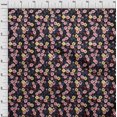 thumbnail image 4 of oneOone Polyester Spandex Black Fabric Floral Sewing Craft Projects Fabric Prints By Yard 56 Inch Wide, 4 of 4
