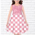 thumbnail image 1 of LOVZFMLL Girls' Summer Patchwork Ruffled Camisole Skirt Loose Skirt, 1 of 3