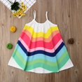 thumbnail image 4 of Robe d'Été pour Tout-Petite Fille, Jupe Arc-en-Ciel, Robe à Bretelles pour Fête et Plage, 4 of 5