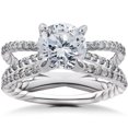 thumbnail image 1 of 5/8ct Diamond Isabella Engagement Ring Setting & Matching Wedding Band, 1 of 4