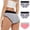 Watermelon Red, variant on EGNMCR Women's Cotton Underwear, High Waist Breathable Briefs, Soft Underpants, Ladies Stretch Panties 3PC Women's Comfortable High Waisted Panties Women's Physiological Underpants Women Panties