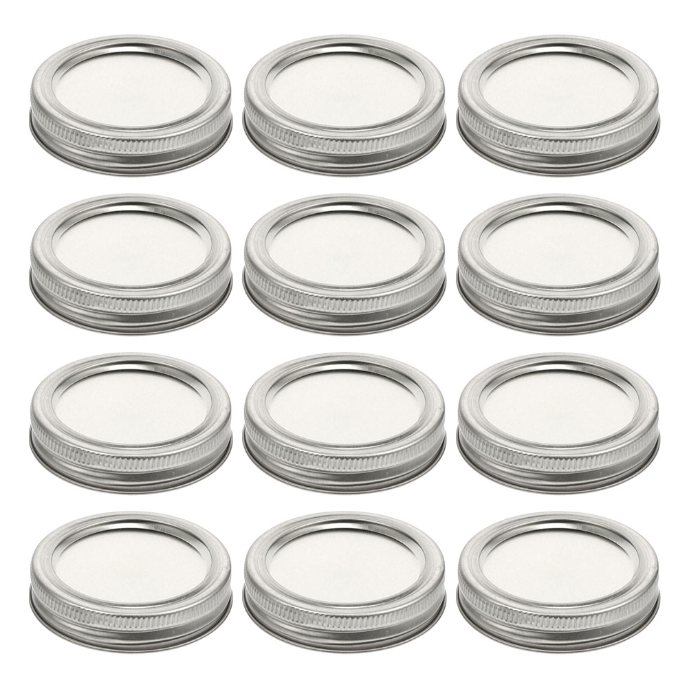 12 Pcs Couvercles de Mise en Conserve à Ouverture Régulière Couvercles de Pots en Fer-Blanc Couvercles de Pots Étanches Capuchons de Pots de Mise en Conserve