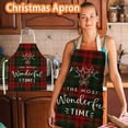 thumbnail image 2 of 1Pc Parent Adult the Family Kitchen Christmas Print Linen Family Aprons, 2 of 3