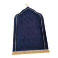 thumbnail image 2 of veasfak Islamic Prayer Rug Home Embossing Soft Worship Kneel Thick Prayer Carpet Mat blue gray, 2 of 9
