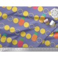thumbnail image 3 of Soimoi Tissu en Rayonne Violet Tranches de Pin et Citron Imprimé 1 Yard 56 Pouces de Large, 3 of 5