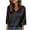 Black, variant on BLVB Satin Blouses for Women Silky Shirts V Neck 3/4 Sleeve Business Casual Loose Office Work Tops Spring Summer Clothes