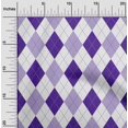 thumbnail image 2 of oneOone Cotton Flex Dark Purple Fabric Check Argyle Sewing Craft Projects Fabric Prints By Yard 40 Inch Wide, 2 of 4
