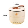 thumbnail image 2 of Estbridge Portable Electric Hot Pot Rice Cooker  Intelligent Mini Ramen Pot Rice Cooking Pan for Steaming  Stir-Frying  Porridge & Noodle Soup  Kitchen Supplies  6.7”x6.7”x6.1”  1PC  Beig, 2 of 9