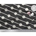 thumbnail image 3 of Soimoi Black Poly Georgette Fabric Dot & Stripe Print Sewing Fabric Yard 52 Inch Wide, 3 of 5