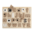 thumbnail image 1 of Creative Beginning Wooden Lowercase Alphabet Puzzle for Kids Ages 3-5 with Tracers & Chalkboard Base, ABC Learning Blocks Printing and Letter Matching Educational Toy, 1 of 9