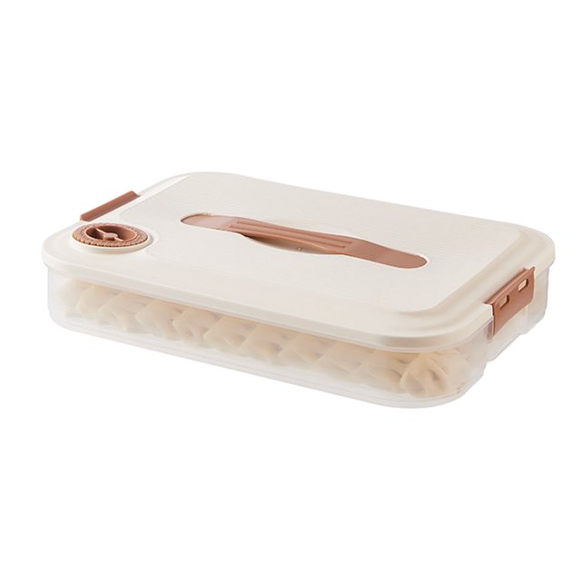 Birdeem 1-4 Layer Food Storage Container Transparent Food Preservation Box for Kitchen and Refrigerator Dumpling Box Well Sealed