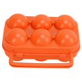 thumbnail image 2 of 6 Grid Egg Box, ABS Eggs Protective Box Shatterproof Anti Extrusion  For Trips For Barbecues For Picnics Orange,Blue,Green, 2 of 8