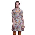thumbnail image 1 of Bimba Kurti à Manches Retroussables pour Femmes, Col Mandarin Imprimé, Hauts de Kurti Courts, 1 of 6